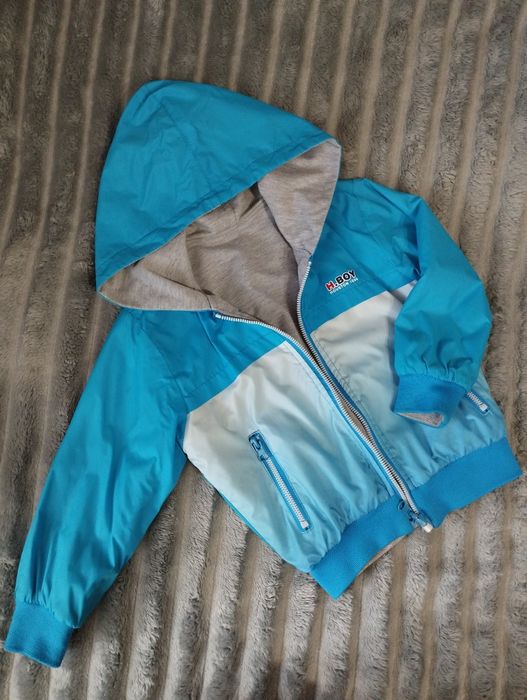 Тепла кофта з капюшоном, куртка-вітровка двостороння