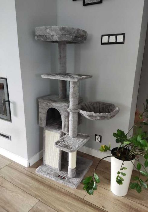 Drapak dla kota XXL wieża rampa legowisko hamak drzewko stabilne domek