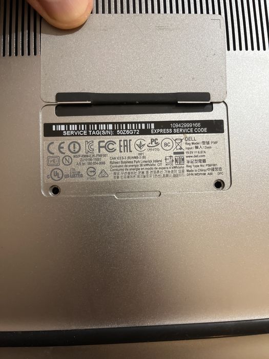 Laptop Dell XPS uszkodzony