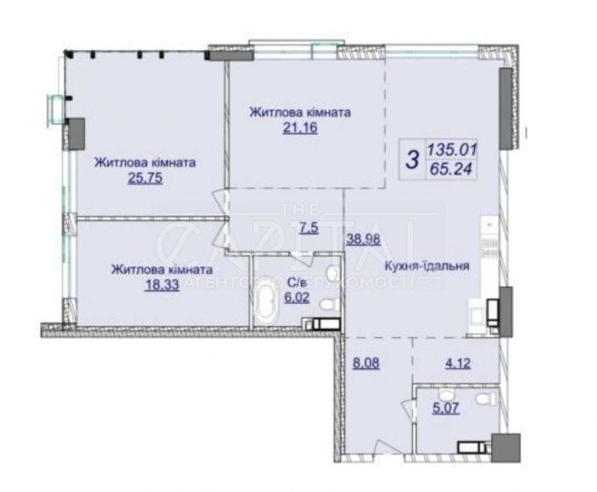 3-rooms apartment apartment by the address st. Bulvar Druzhby Narodov (area 135 m²) - Atlanta.ua - photo 3