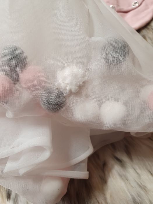 Ubranko na chrzest uroczystości Mini Me body tutu