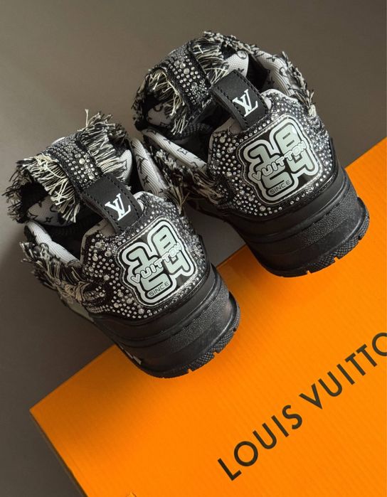 Кросівки Louis Vuitton Skate x Swarovski black луї вітон сваровскі лв
