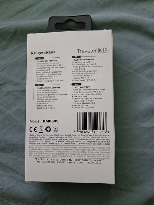 Słuchawka bezprzewodowa Bluetooth