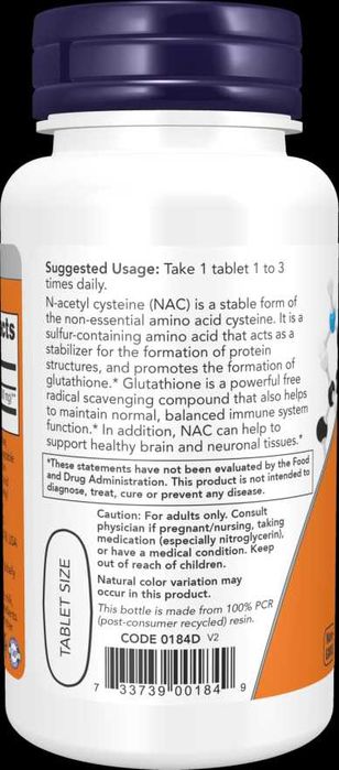 NOW Foods, NAC, 1.000 mg, 60