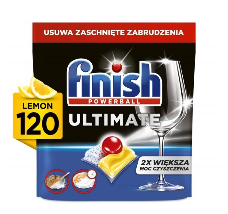 Kapsułki do zmywarki FINISH Powerball Ultimate All in 1 Lemon - 120 sz