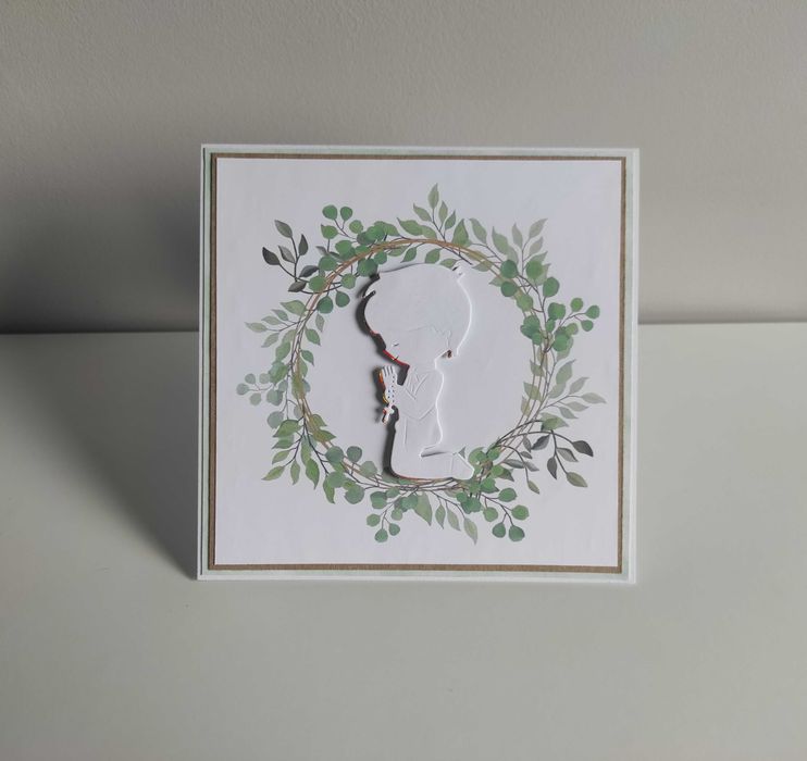 Kartka na Komunię Świętą ręcznie robiona handmade
