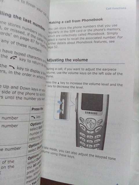 Книжка инструкция мобильный ретро телефон Samsung SGH-C200
