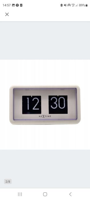 Zegar stołowy nextime biały, czarny 18cm