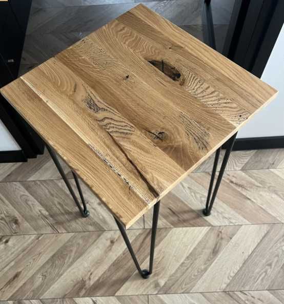 Stolik kawowy PROPOS  rustykalny 40CM X 40CM X 72CM LITE DREWNO