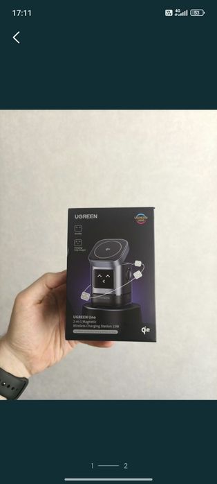 Беспроводная зарядка для iPhone .Apple .Watch ,Ugreen Uno