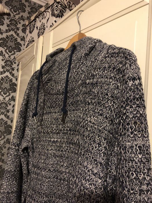 Sweter męski Reserved S/46 , ciepły z golfem granat