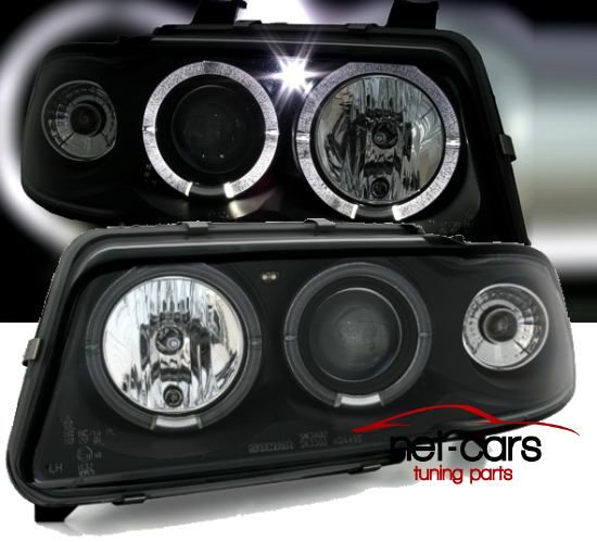 Reflektory Lampy przód AUDI A4 S4 B5 Angel Eyes LED BL