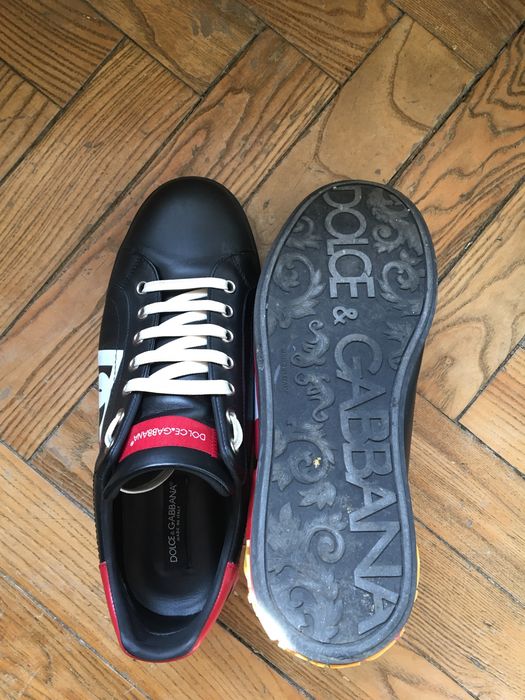 Pólbuty Dolce & Gabbana Portofino Low 'Black Red Cactus'