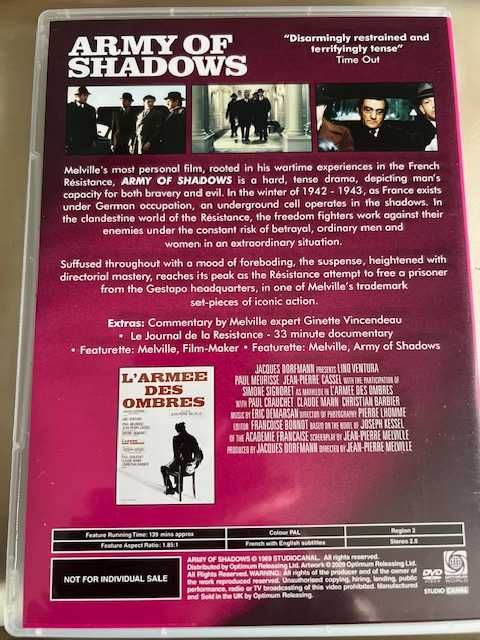 O Exército das Sombras de Jean-Pierre Melville