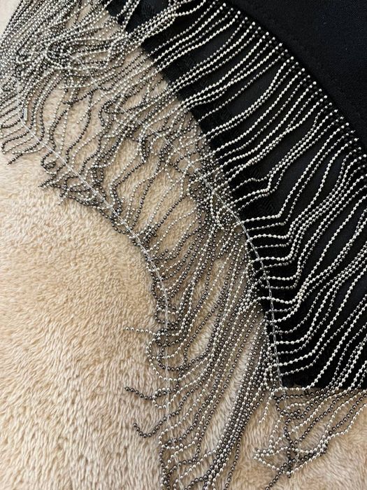 Сукня чорна міні з розрізом