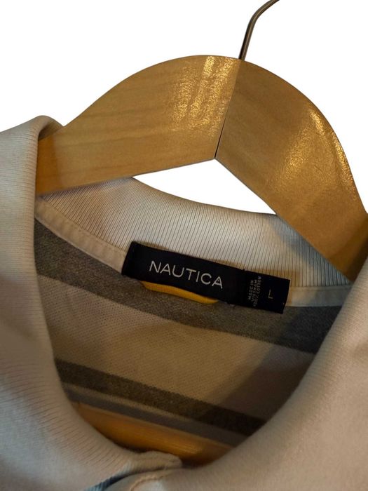 Koszulka polo nautica w paski z logiem l