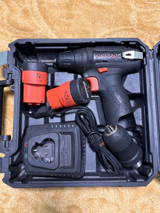 Шуруповерт Dnipro-M CD-12CX Compact (Безщітковий) + 2 АКБ + Кейс