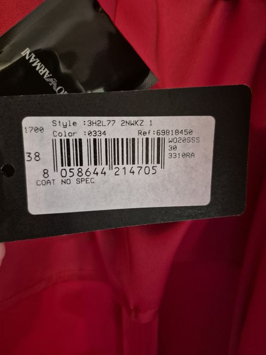 Płaszczyk Emporio Armani 38