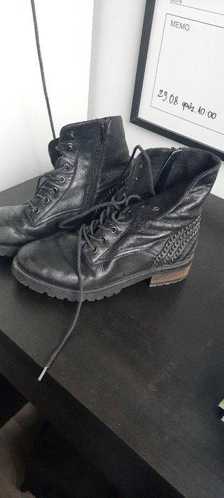 Skórzane buty 38 tanio