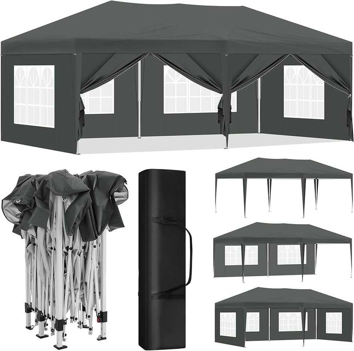 Tendas 6x3 dobráveis +6 laterais e pesos. Feiras, campismo, garagem.