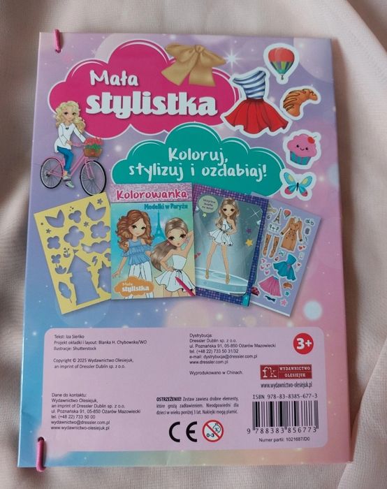 Mała stylistka - modelki w Paryżu. Koloruj stylizuj i ozdabiaj.