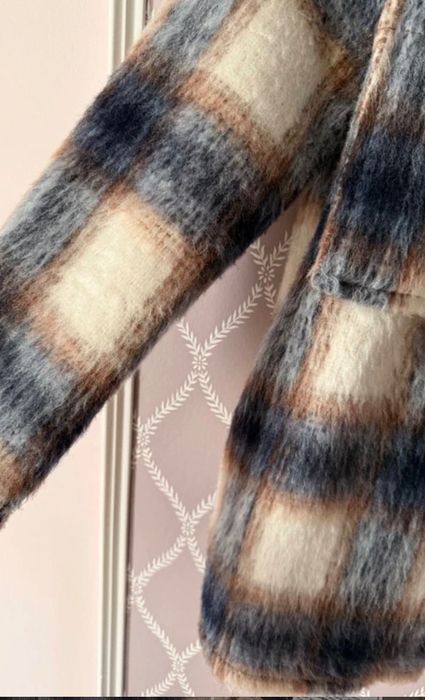 Esprit koszulowa kurtka w kratkę XS lekki oversize