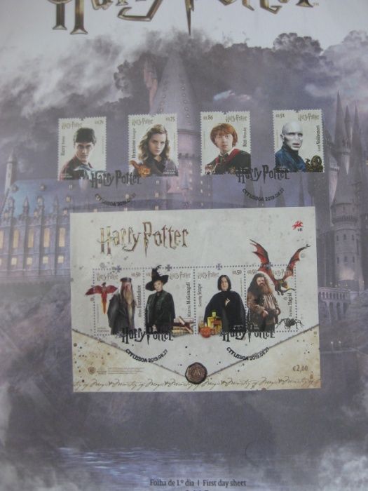Rare First Day Cover Harry Potter Numbered 415 with Hogwarts Stamp