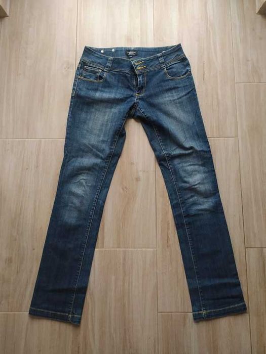 jeansy damskie Reporter ciemnoniebieskie M/L