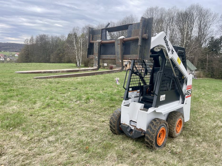 Miniładowarka bobcat 463 łyżka , widły