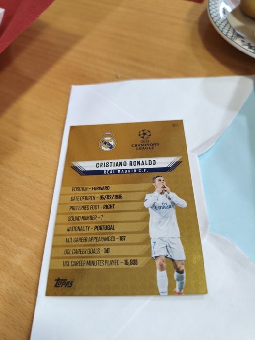 Carta lenda Cristiano RonaldoTopps Match attax 24/25