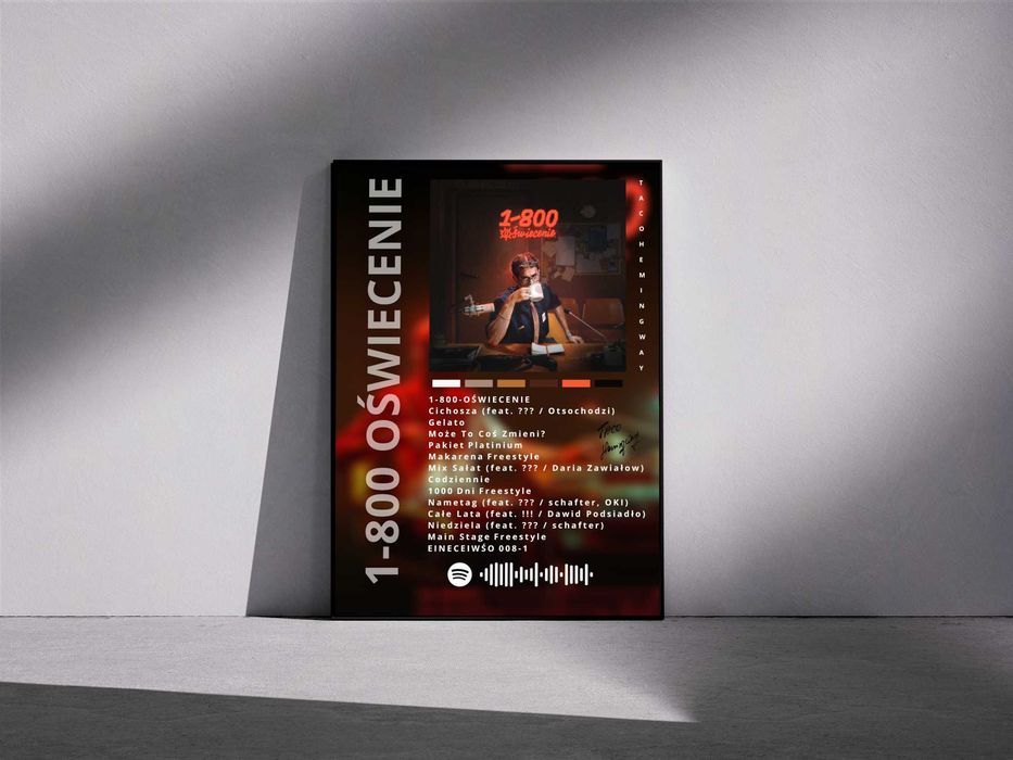 Plakat bez ramki Taco Hemingway 1-800 oświecenie a3