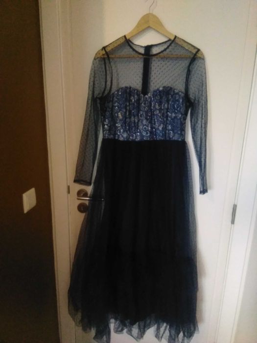 Vestido de cerimónia azul T40/42 Novo/nunca usado