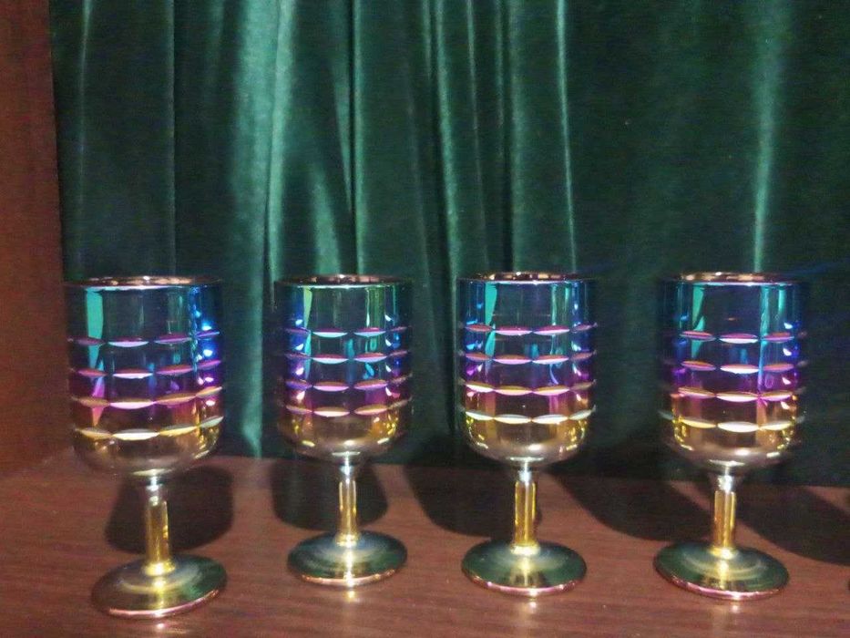 Рюмки "Ночной клуб". Радужные. Хрусталь.