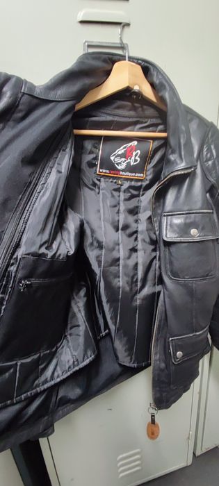 Casaco motard cabedal