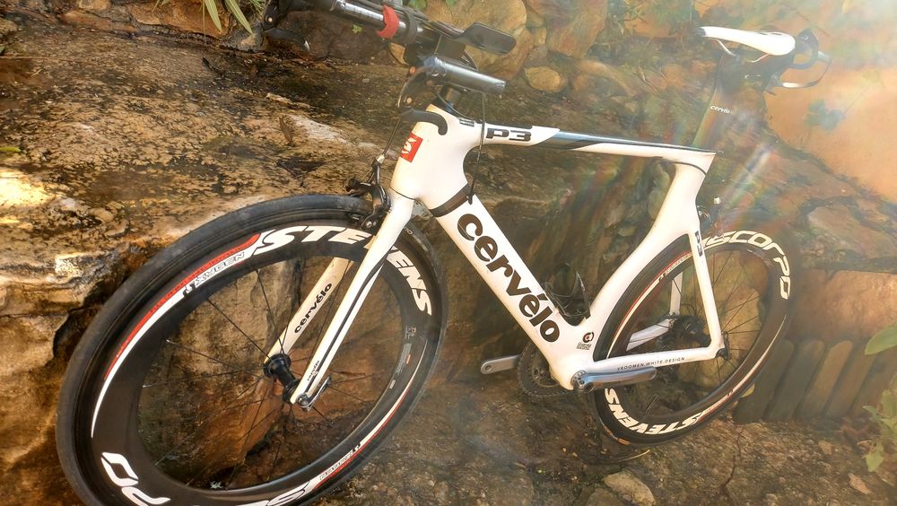 Bicicleta de estrada Cervélo P3 Contrarelógio t58