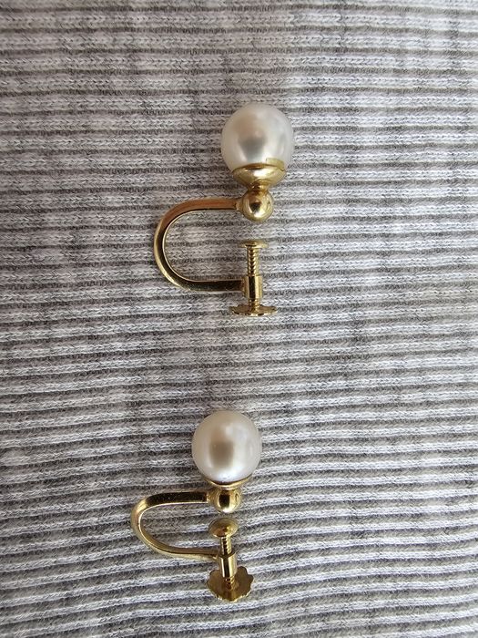 Brincos ouro 14 klt com pérolas