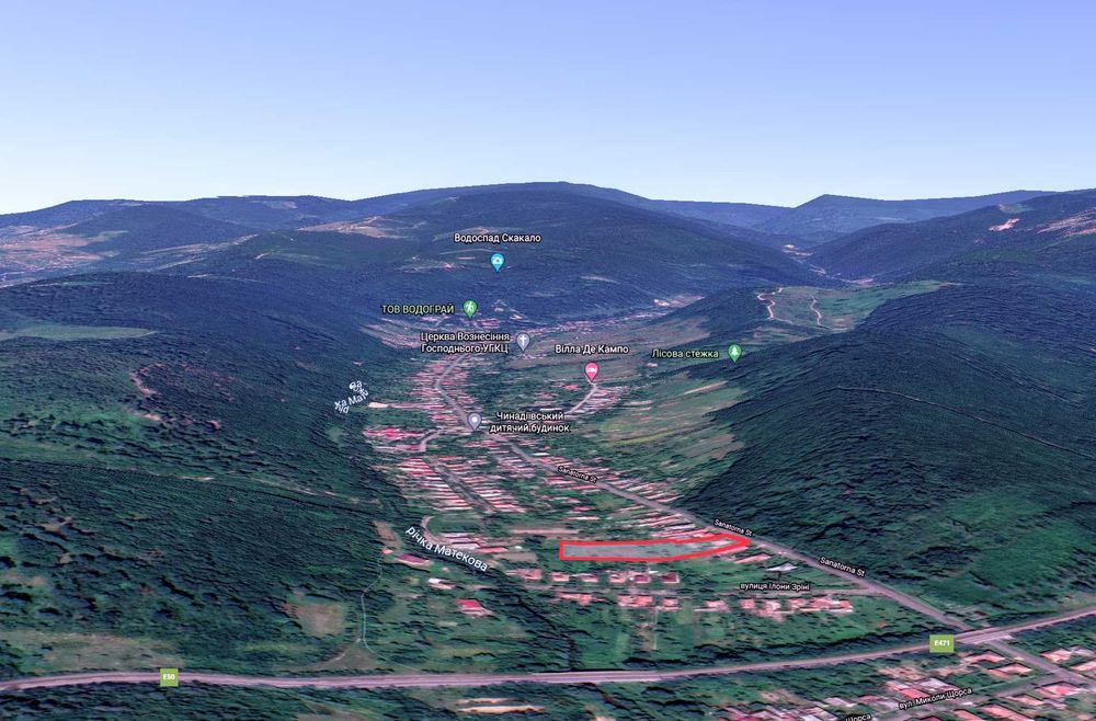 Ділянка  51 сотка Чинадійово вул. Санаторна