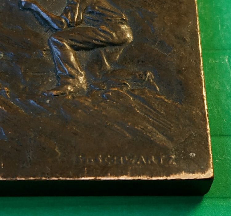Plakieta z brązu z 1902r. - Stefan Schwartz
