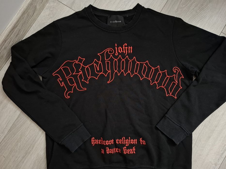 John Richmond 100% bawełna męska bluza  logo must have