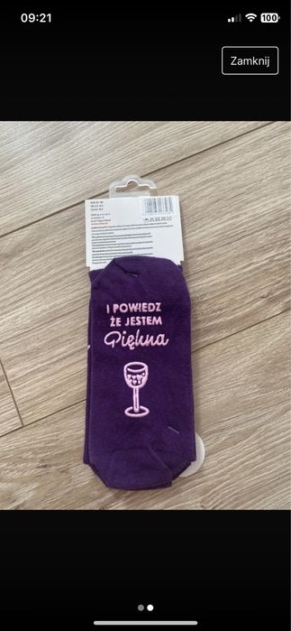 Nowe skarpetki Soxo Wino fioletowe