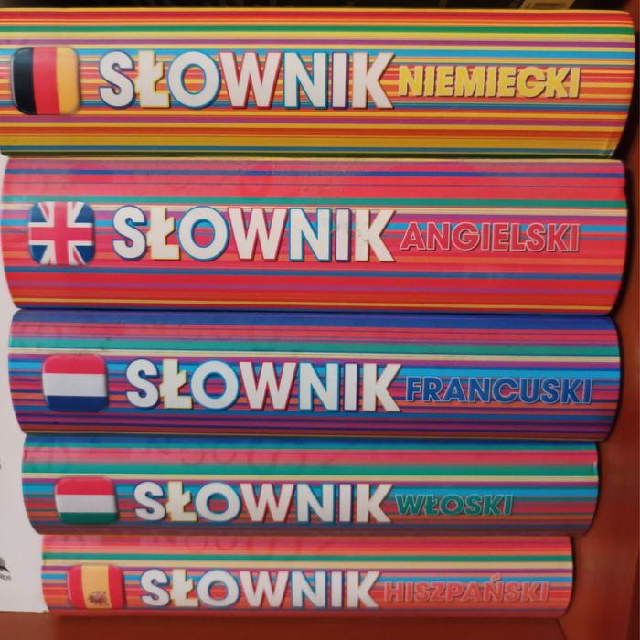 Zestaw 5 słowników do nauki języków obcych