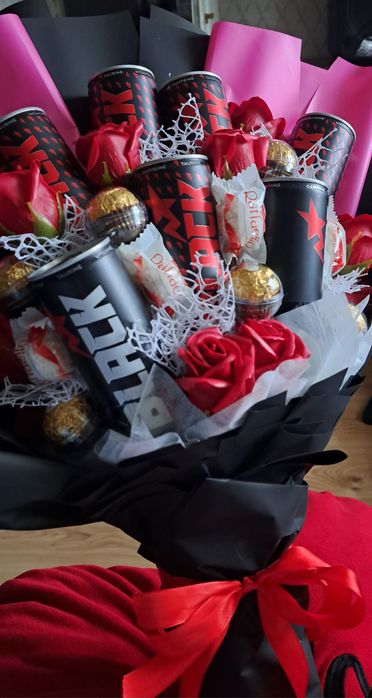 Bukiet ferrero, kwiaty mydlane .