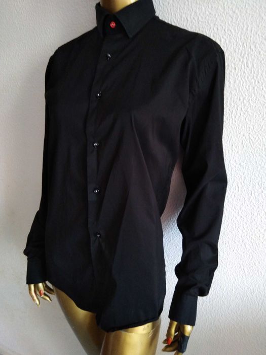 Camisa Manga Comprida Negra Mercato Slim Fit M
