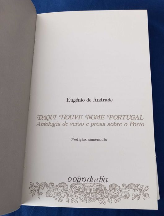 Livro Daqui Houve Nome Portugal Org. Eugénio de Andrade [Portes Inc]
