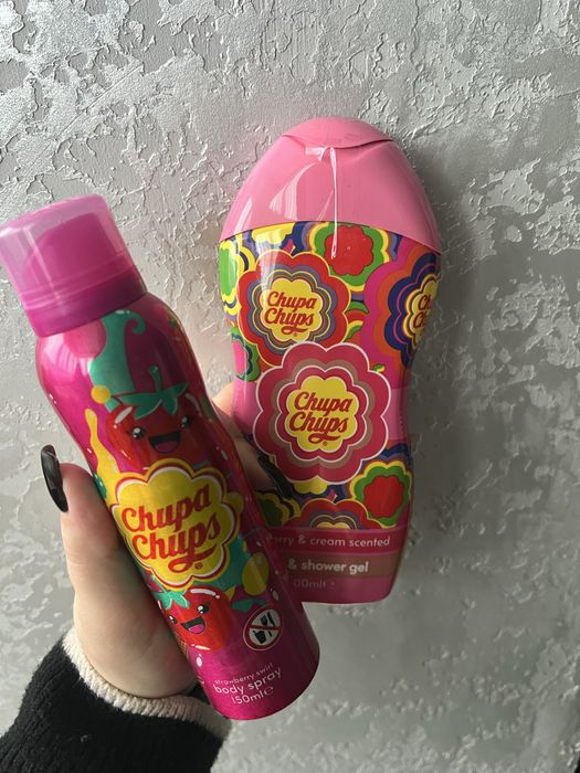 Подарунковий набір гель для душу і спрей для тіла. Chupa chups
