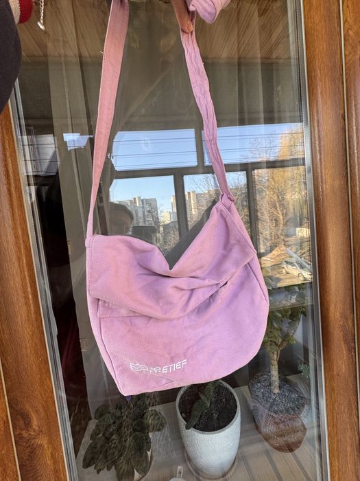 Сумка через плече рожева / фіолетова