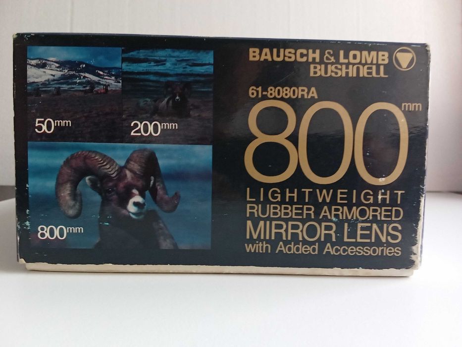 Teleobjectiva/Telescópio Bausch & Lomb 800 mm + 2 lentes  - Nova !64740481335299121