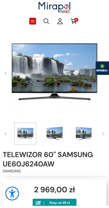 Telewizor 60" Samsung UE60J6240AW Smart TV Full HD 120Hz