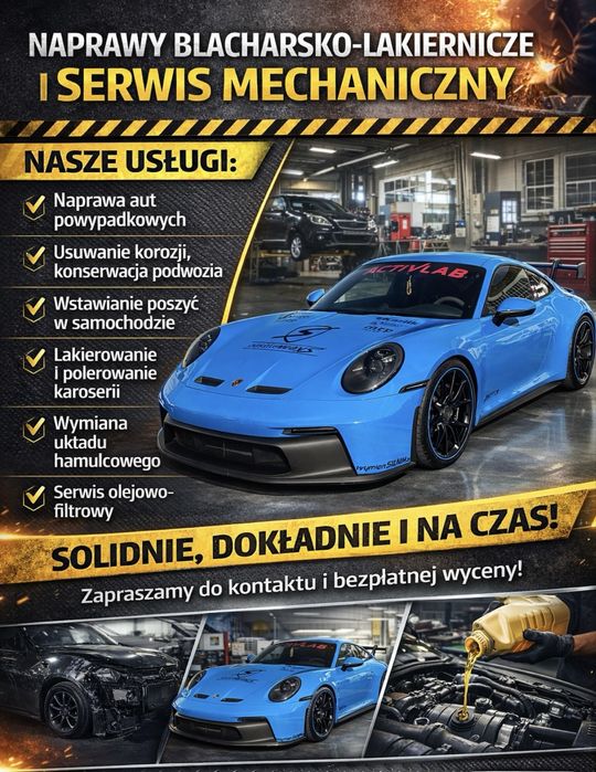 Usługi blacharsko/lakiernicze, drobna mechanika pojazdowa