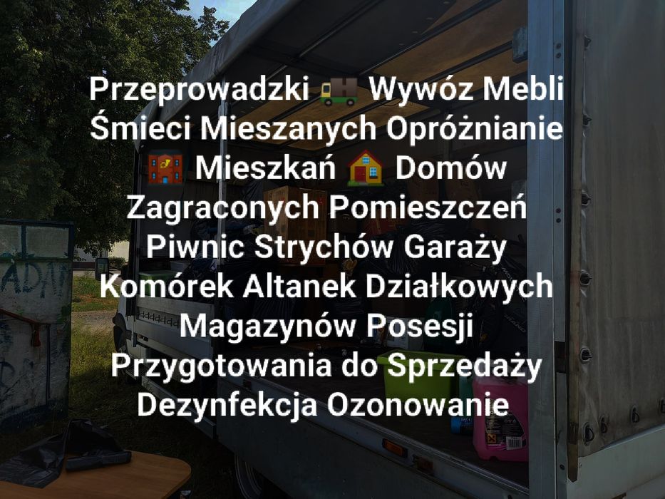 Wywóz Mebli Śmieci Mieszanych Opróżnianie Mieszkań Domów Przeprowadzki